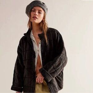 Free People Black Quilted Jacket